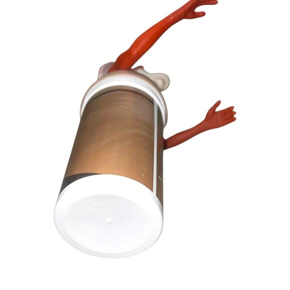 Vintage Star Wars Phantom Menace Jar Jar Binks Cup & Cup Topper with Straw 1999 - Picture 7 of 8